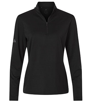 Ladies' Textured Stripe Quarter-Zip Pullover