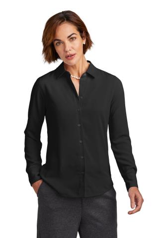 Women’s Full-Button Satin Blouse