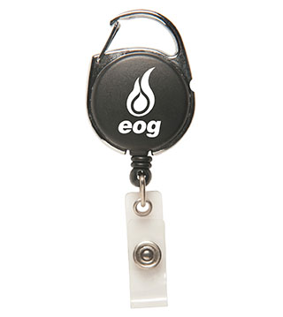 EO1-047 - Carabiner Secure-A-Badge - Black