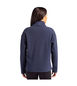 Ladies Hunts Point Eco Textured Fleece Recycled Snap Pullover