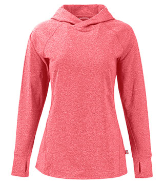 LCK00203 - Adapt Knit Recycled Womens Heathered Hooded Pullover