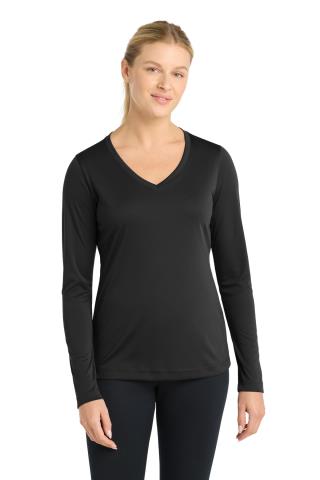 Ladies Long Sleeve PosiCharge Competitor V-Neck Tee