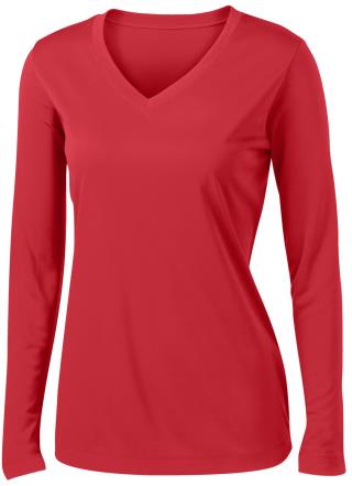 LST353LS - Ladies Long Sleeve PosiCharge Competitor V-Neck Tee