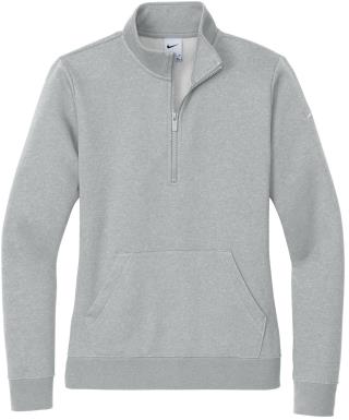 NKDX6720 - Ladies Club Fleece Sleeve Swoosh 1/2-Zip